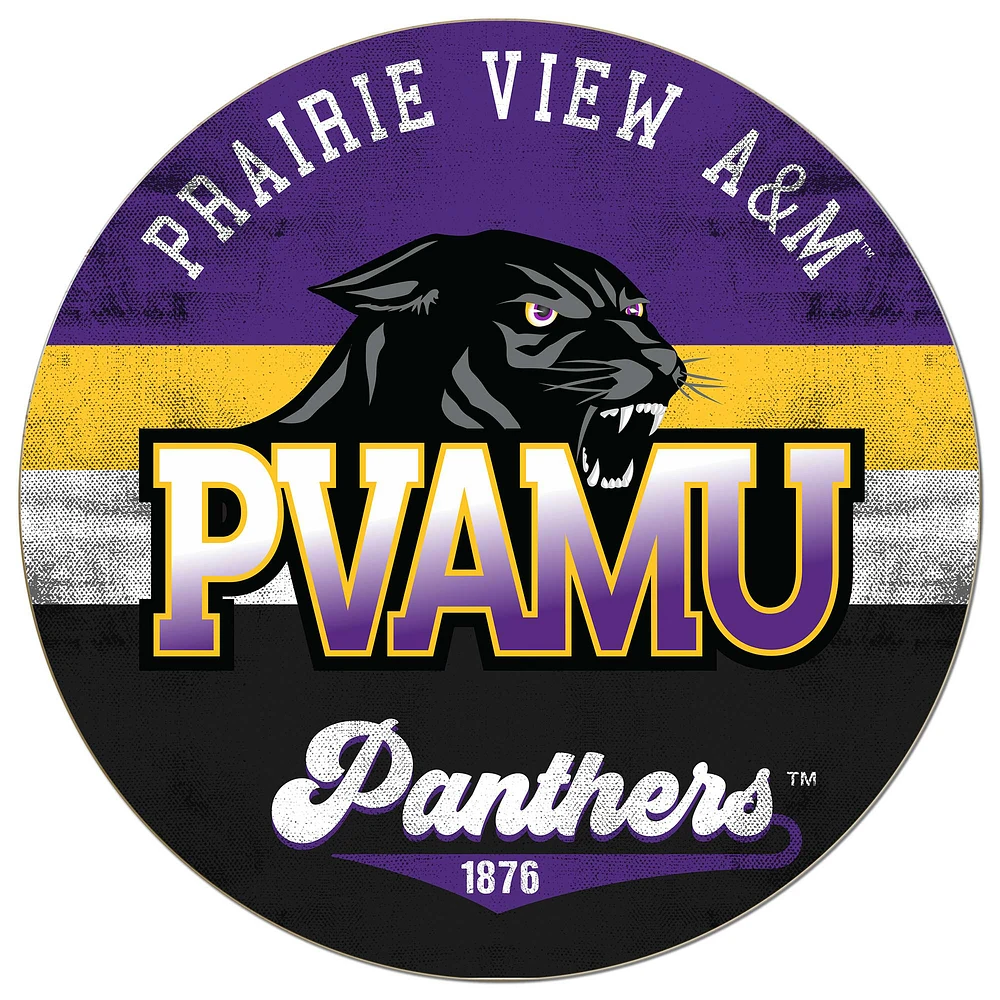 Prairie View A&M Panthers 20'' x 20'' Retro Logo Circle Sign