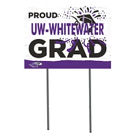 Wisconsin-Whitewater Warhawks 18'' x 24'' Proud Grad Yard Sign