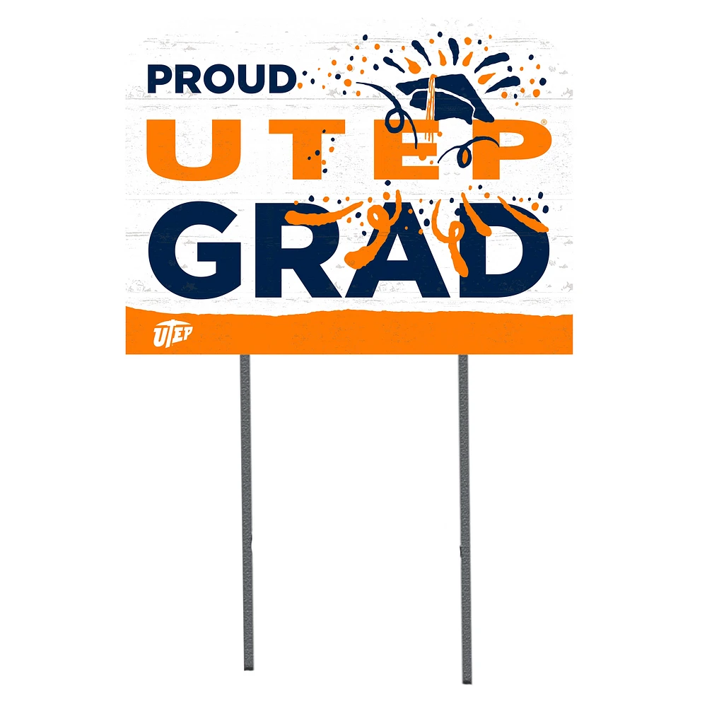UTEP Miners 18'' x 24'' Proud Grad Yard Sign