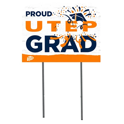 UTEP Miners 18'' x 24'' Proud Grad Yard Sign