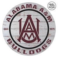 Alabama A&M Bulldogs 20'' x 20'' Indoor/Outdoor Weathered Circle Sign