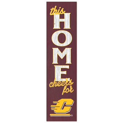 Central Michigan Chippewas 12'' x 48'' This Home Leaning Sign