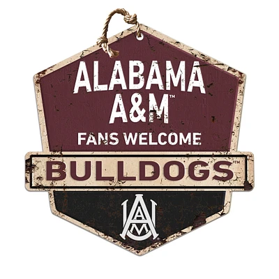 Alabama A&M Bulldogs 20'' x 20'' Fans Welcome Badge Sign