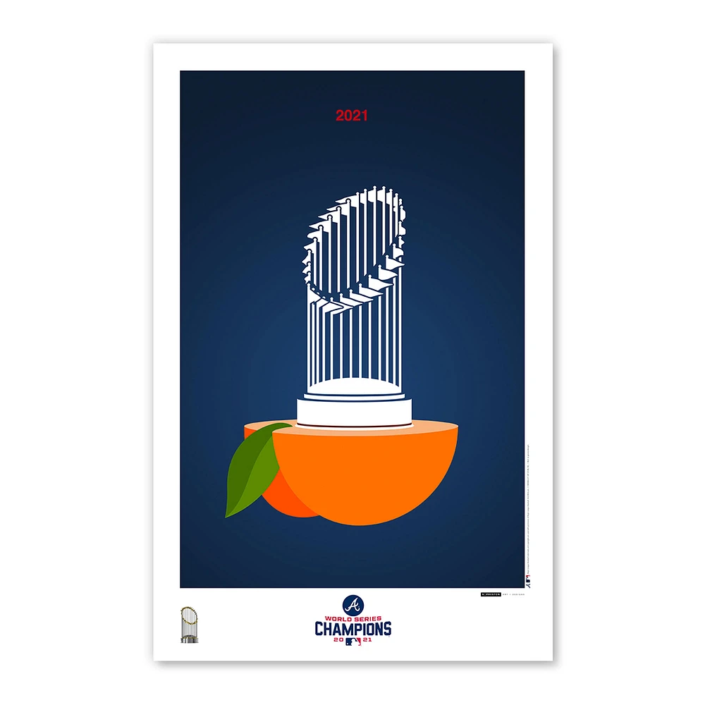 Atlanta Braves 2021 World Series Champions 11'' x 17'' Minimalist Poster Art Print