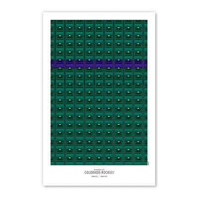 Colorado Rockies Coors Field 11'' x 17'' Minimalist Stadium Poster Art Print