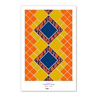 Detroit Tigers Comerica Park 11'' x 17'' Minimalist Stadium Poster Art Print