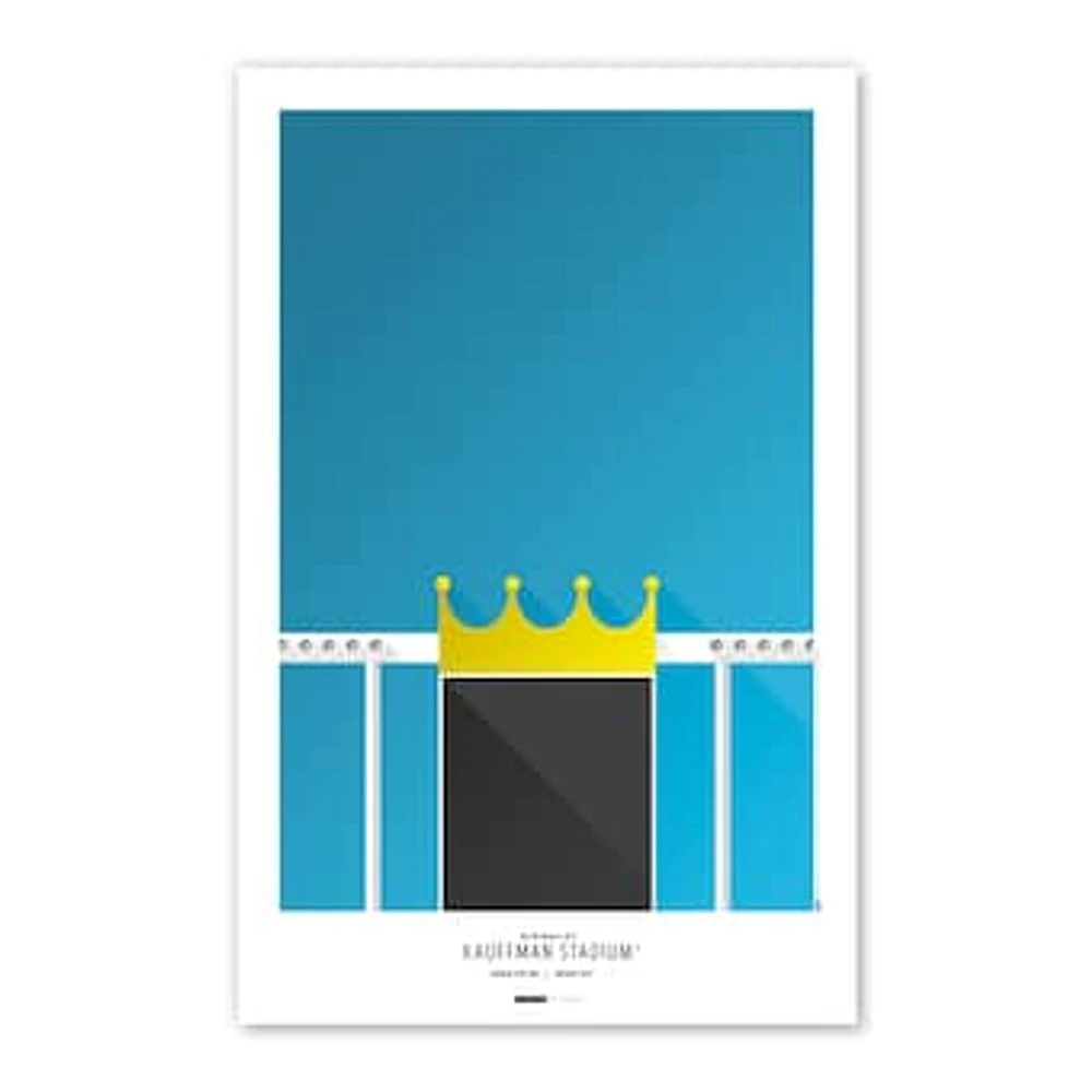 Kansas City Royals Kauffman Stadium 11'' x 17'' Minimalist Stadium Poster Art Print