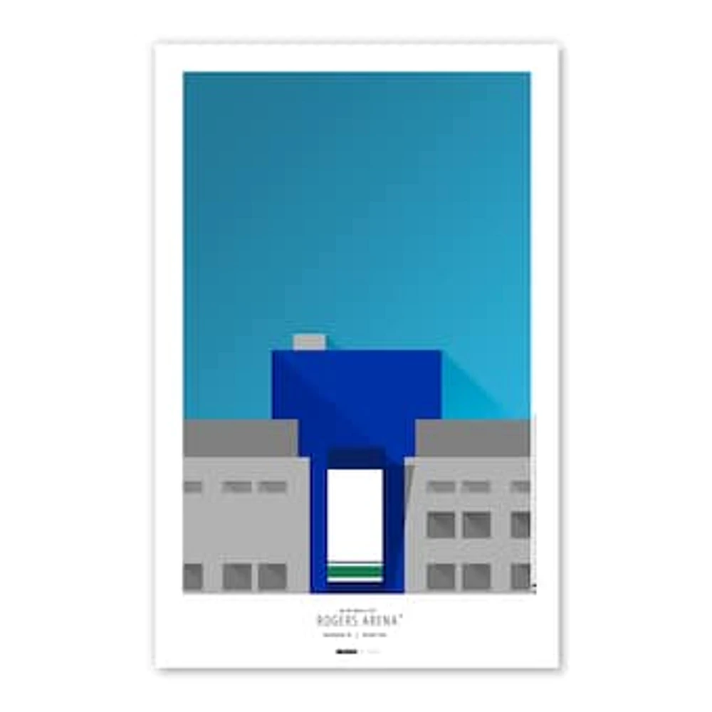 Vancouver Canucks Rogers Arena 11'' x 17'' Minimalist Stadium Poster Art Print