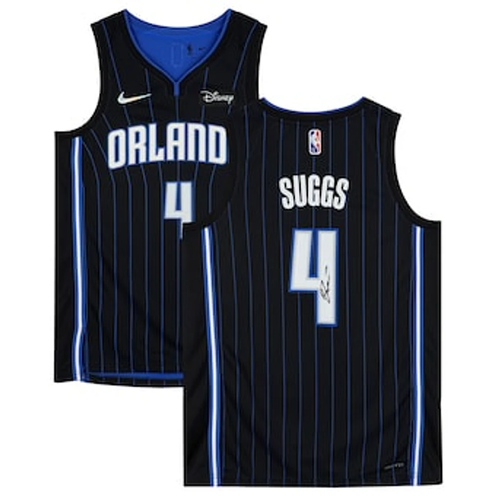 Jalen Suggs Black Orlando Magic Autographed Nike 2021-22 Diamond Swingman Jersey