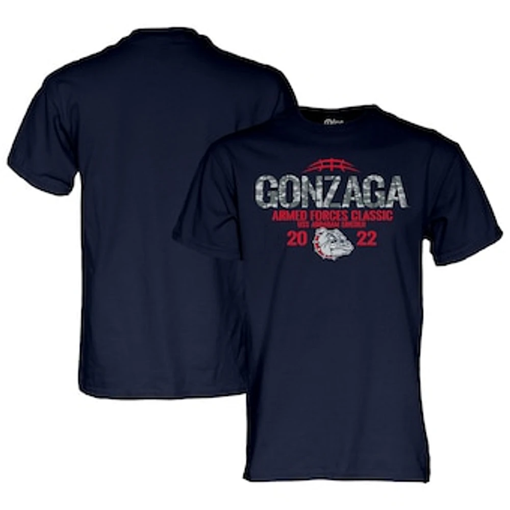 Men's Blue 84 Navy Gonzaga Bulldogs 2022 Armed Forces Classic T-Shirt