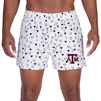 Men's Concepts Sport White Texas A&M Aggies Epiphany Allover Print Knit Boxer Shorts