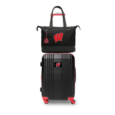 MOJO Wisconsin Badgers Premium Laptop Tote Bag and Luggage Set