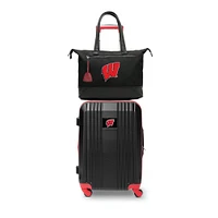 MOJO Wisconsin Badgers Premium Laptop Tote Bag and Luggage Set