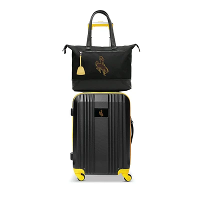MOJO Wyoming Cowboys Premium Laptop Tote Bag and Luggage Set