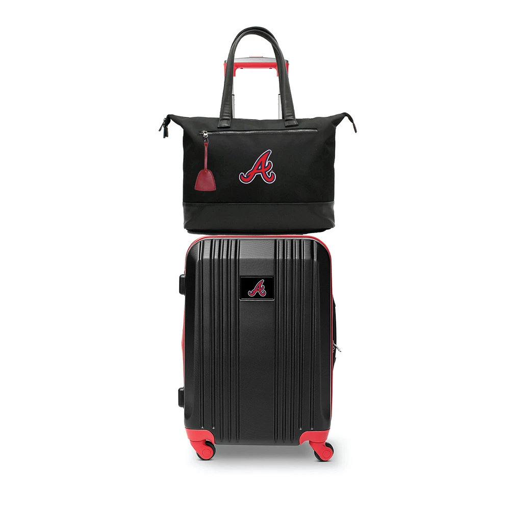 MOJO Atlanta Braves Premium Laptop Tote Bag and Luggage Set