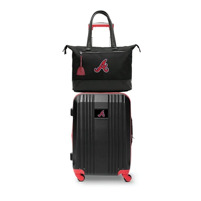 MOJO Atlanta Braves Premium Laptop Tote Bag and Luggage Set