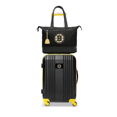 MOJO Boston Bruins Premium Laptop Tote Bag and Luggage Set