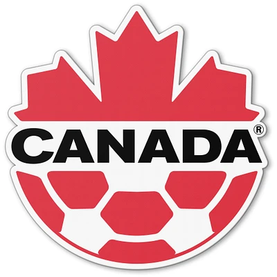 The Sports Vault White Canada Soccer Jumbo 8" Magnet