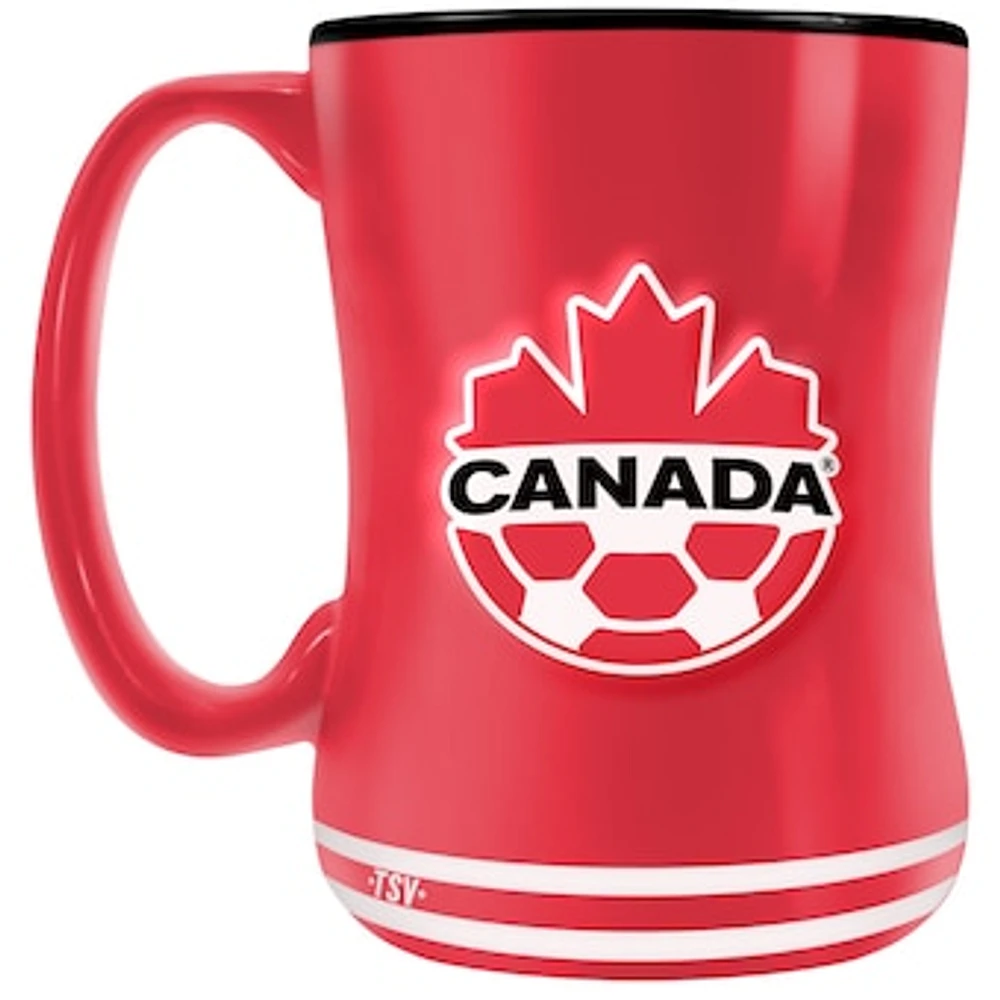 The Sports Vault Red Canada Soccer 14oz. Sculpted Mug