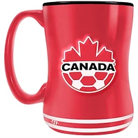 The Sports Vault Red Canada Soccer 14oz. Sculpted Mug