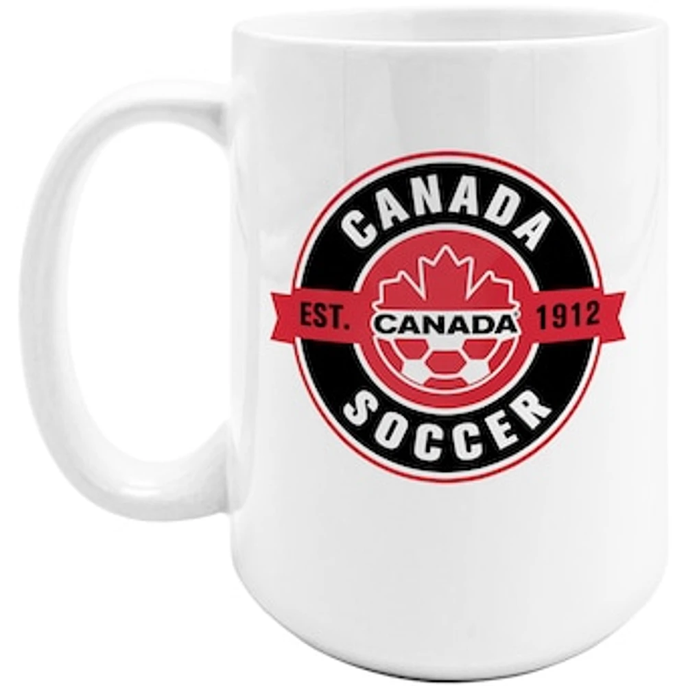 The Sports Vault White Canada Soccer 15oz. Sublimated Coffee Mug