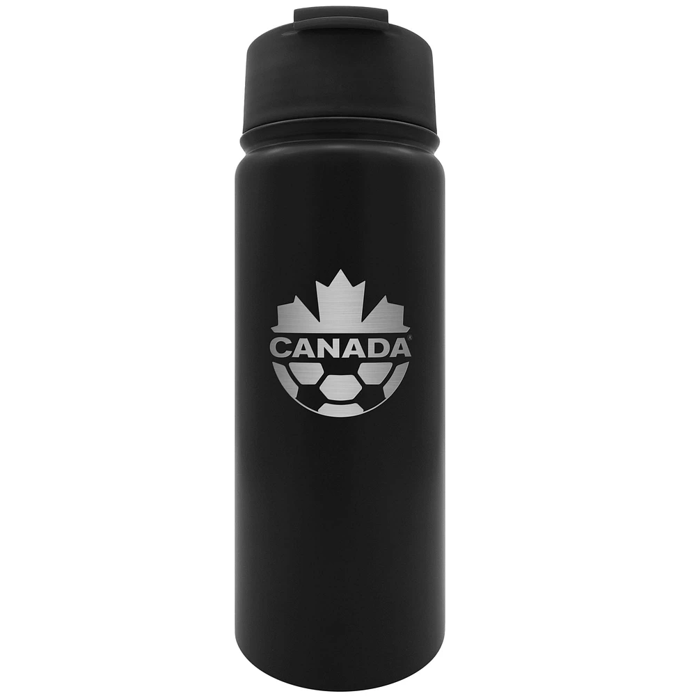 The Sports Vault Black Canada Soccer 18oz Executive Water Bottle