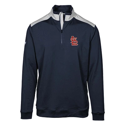 Men's Levelwear Navy St. Louis Cardinals Manifest Quarter-Zip Pullover Top