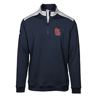 Men's Levelwear Navy St. Louis Cardinals Manifest Quarter-Zip Pullover Top