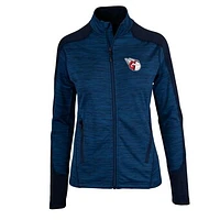 Women's Levelwear Navy Cleveland Guardians Aura Full-Zip Jacket