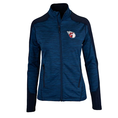 Women's Levelwear Navy Cleveland Guardians Aura Full-Zip Jacket