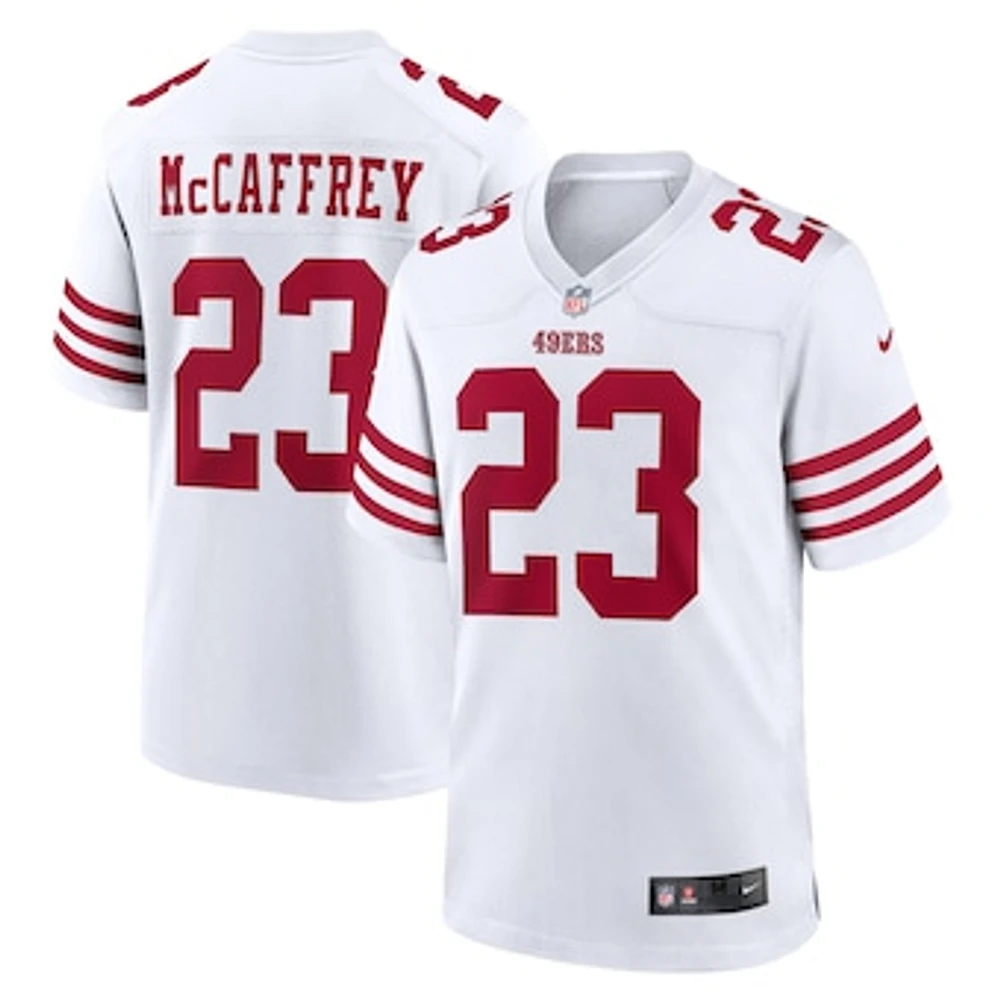 Men's Nike Christian McCaffrey White San Francisco 49ers Game Player Jersey