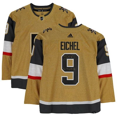 Jack Eichel Vegas Golden Knights Autographed Gold Alternate adidas Authentic Jersey with "Go Knights Go" Inscription