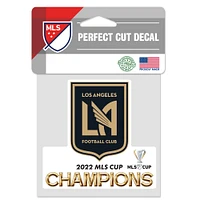 WinCraft LAFC 2022 MLS Cup Champions 4" x 4" Perfect Cut Decal