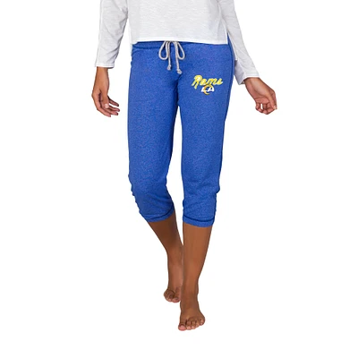 Women's Concepts Sport Royal Los Angeles Rams Quest Knit Capri Pants