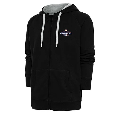 Men's Antigua Black Houston Astros 2022 World Series Champions Victory Full-Zip Hoodie