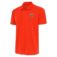 Men's Antigua Orange Cleveland Browns Team Logo Tribute Polo