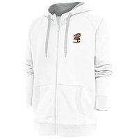 Men's Antigua Cleveland Browns Team Logo Victory Full-Zip Hoodie