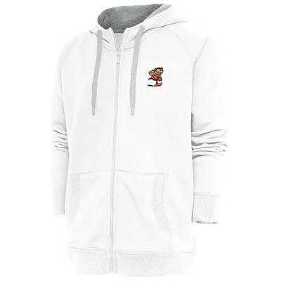 Men's Antigua Cleveland Browns Team Logo Victory Full-Zip Hoodie