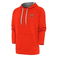 Men's Antigua Orange Cleveland Browns Team Logo Victory Pullover Hoodie