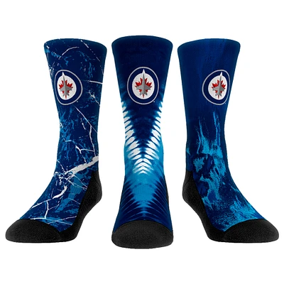 Youth Rock Em Socks Winnipeg Jets Three-Pack Crew Socks Set