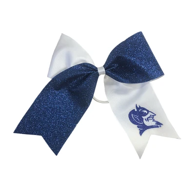 Duke Blue Devils Jumbo Glitter Bow with Ponytail Holder