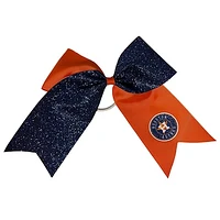 Houston Astros Jumbo Glitter Bow with Ponytail Holder