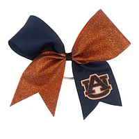 Auburn Tigers Jumbo Glitter Bow with Ponytail Holder