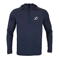 Men's Levelwear Navy Tampa Bay Lightning Zander Insignia Core Quarter-Zip Pullover Hoodie