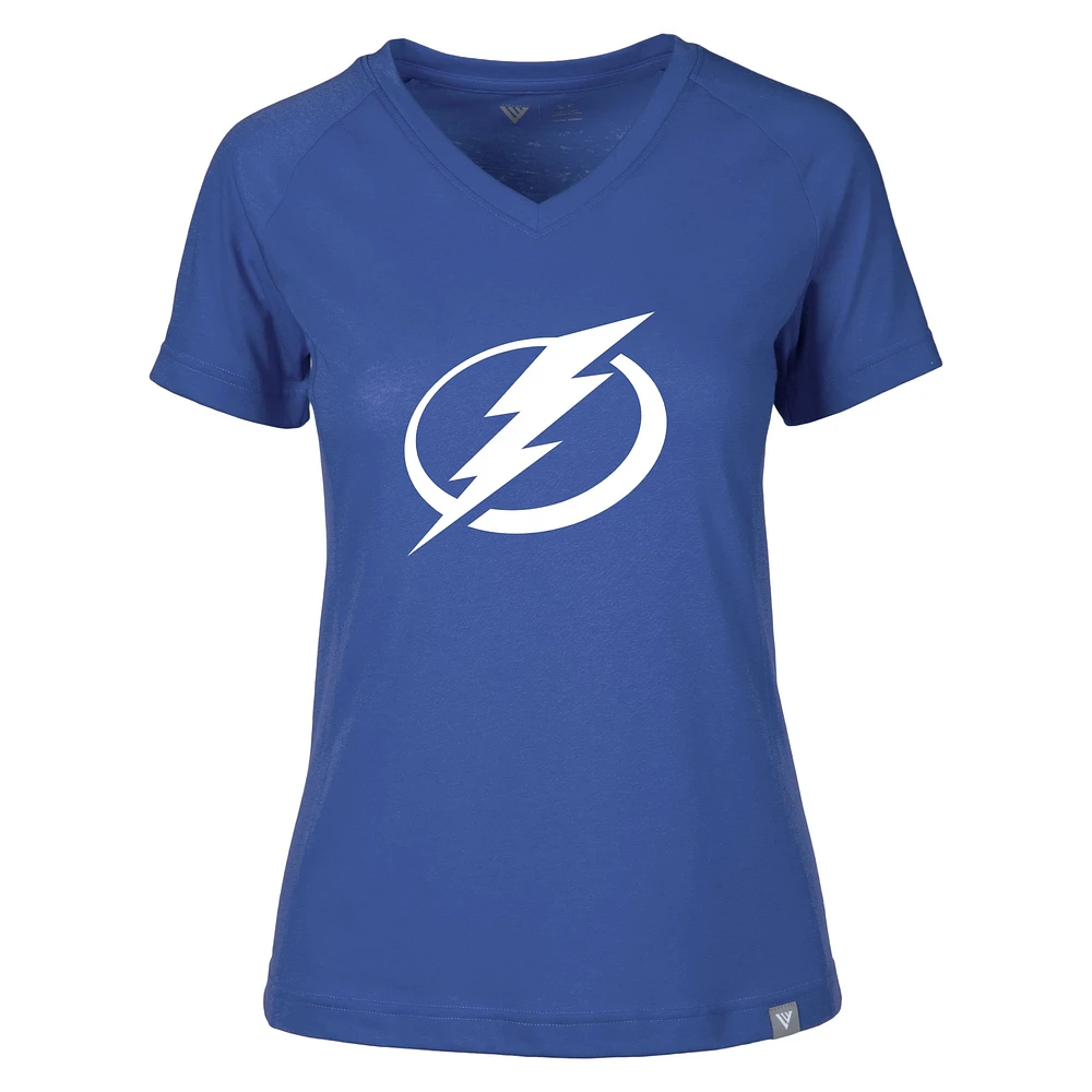 Women's Levelwear Royal Tampa Bay Lightning Ariya Core V-Neck T-Shirt