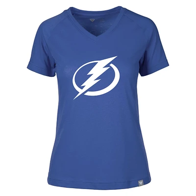 Women's Levelwear Royal Tampa Bay Lightning Ariya Core V-Neck T-Shirt
