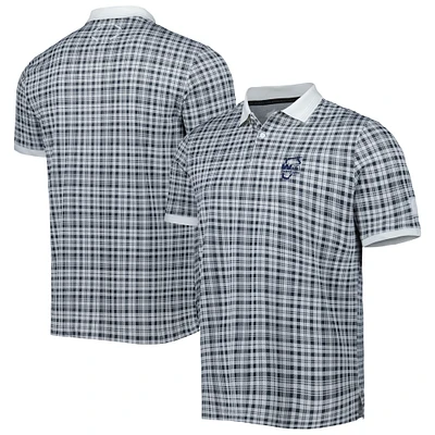 Men's adidas White WM Phoenix Open Plaid Polo