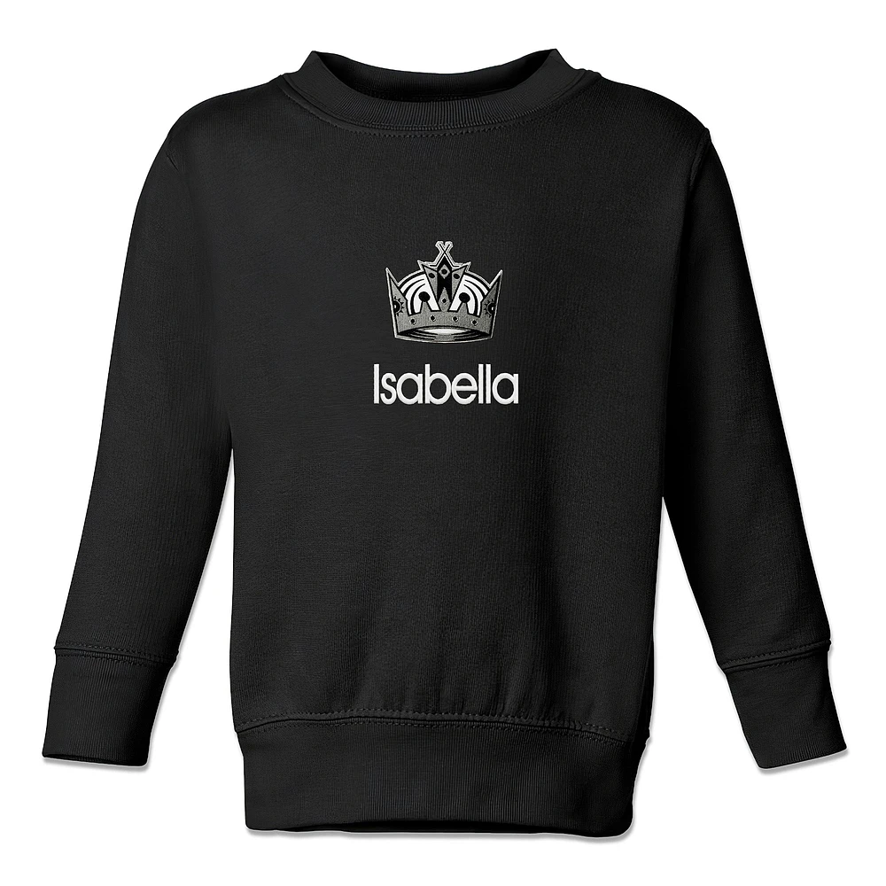 Toddler Black Los Angeles Kings Personalized Pullover Sweatshirt