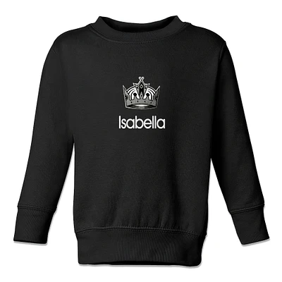 Toddler Black Los Angeles Kings Personalized Pullover Sweatshirt