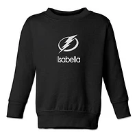 Toddler Black Tampa Bay Lightning Personalized Pullover Sweatshirt